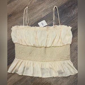 Intimately Free People Fairy Boho Ivory Crop Tank